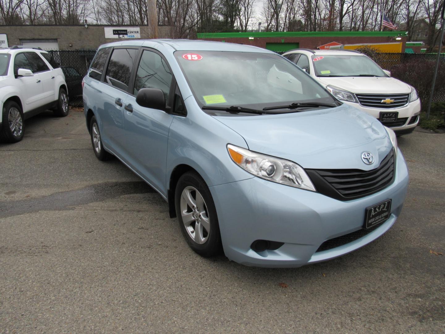 2015 Blue /Gray Toyota Sienna (5TDZK3DC4FS) with an 3.6L V6 DOHC 24V engine, Automatic transmission, located at 215 Milton St, Dedham, MA, 02026, (781) 329-5144, 42.241905, -71.157295 - This nice 7 passenger van is in excellent condition. Runs like new. All ASPI Motor Cars vehicles are fully serviced before they are delivered to assure the highest quality used vehicles. Come with a 3/3 warranty included in the price. Call for details. Prices on all vehicles do not include $299 - Photo#0